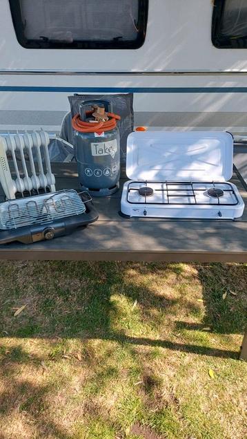 Gasvuur met gasfles 1.5 kg gas inhoud, ontspanner, elektrisc
