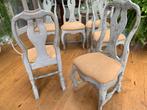6 cottage eetplaats keukenstoelen., Ophalen, Hout, Gebruikt, Overige kleuren