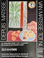 Henri Matisse affiche Brussel Bozar expo 1986, Ophalen of Verzenden