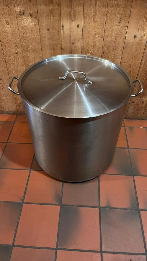 Grote RVS Kookpan 98 Liter, Huis en Inrichting, Keuken | Potten en Pannen, Gebruikt, Kookpan of Snelkookpan, Inox, Ophalen