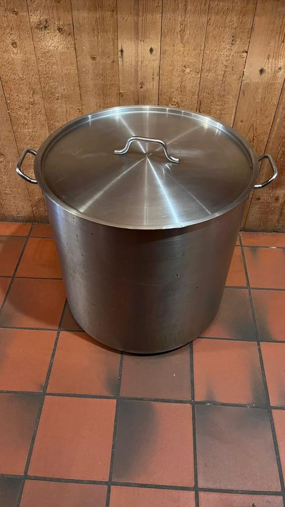 Grote RVS Kookpan 98 Liter, Huis en Inrichting, Keuken | Potten en Pannen, Gebruikt, Kookpan of Snelkookpan, Inox, Ophalen