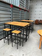 Tables de bar avec tabourets, Comme neuf, Enlèvement