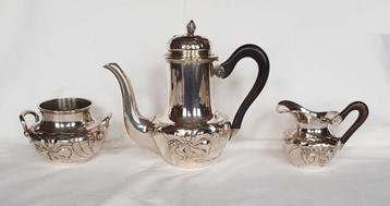 Dreyfuss - Art Nouveau Koffieservies (3) - 800 zilver. beschikbaar voor biedingen