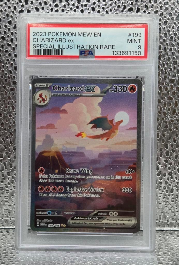 Pokémon - Charizard ex 199/165 - PSA 9, Hobby en Vrije tijd, Verzamelkaartspellen | Pokémon, Nieuw, Losse kaart, Foil, Ophalen of Verzenden
