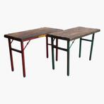 Café inklapbare tafels/bistrotafels/eettafels origineel, Gebruikt, 100 tot 150 cm, Metaal, Ibiza/Boho/Vintage