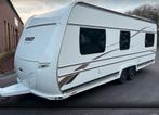 Fendt Larimar 590 BJ 10-2020 als nieuw NL KENTEKEN, Caravans en Kamperen, Caravans, Kachel, Rondzit, Tot en met 2, Dwarsbed