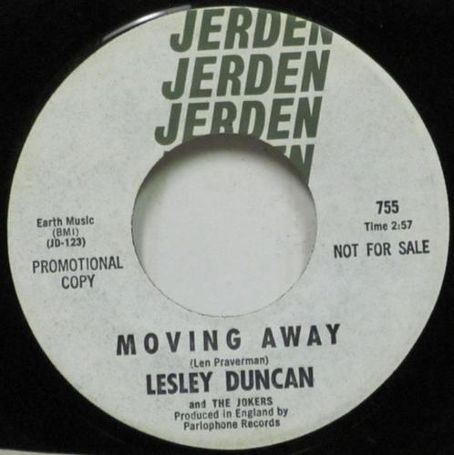 Lesley Duncan And The Jokers - Moving Away " Popcorn ", Cd's en Dvd's, Vinyl Singles, Zo goed als nieuw, Single, Pop, 7 inch, Ophalen of Verzenden