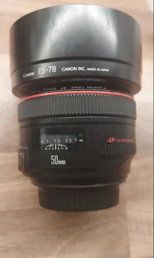 Canon EF 50mm 1:1.2 lens objectief f/1.2L USM, TV, Hi-fi & Vidéo, Photo | Lentilles & Objectifs, Comme neuf, Lentille standard