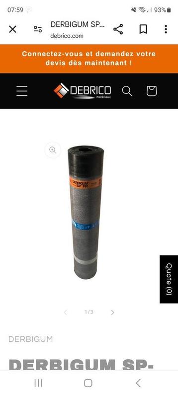 Rouleau derbigum, Doe-het-zelf en Bouw, Ophalen of Verzenden, Zo goed als nieuw