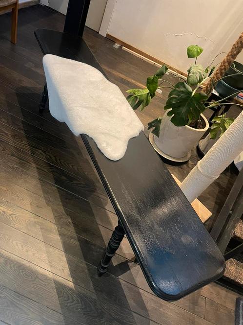 Karaktervolle houten zitbank, Huis en Inrichting, Stoelen, Gebruikt, Vier, Hout, Zwart, Ophalen
