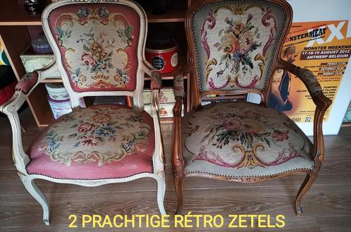 2 PRACHTIGE VINTAGE ZETELS, Antiek en Kunst, Antiek | Meubels | Stoelen en Sofa's, Ophalen of Verzenden