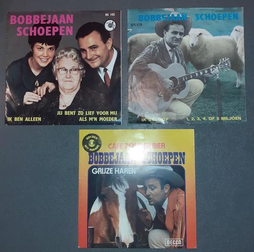 BOBBEJAAN SCHOEPEN singles, Cd's en Dvd's, Vinyl Singles, Gebruikt, Single, Nederlandstalig, 7 inch, Ophalen of Verzenden