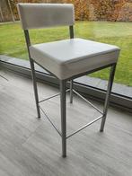 Barkruk. Wit leder., Huis en Inrichting, Barkrukken, Ophalen, Zo goed als nieuw