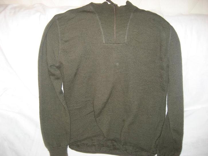 Shirt polaire en laine Mérinos - Olive, Collections, Objets militaires | Général, Armée de terre, Enlèvement ou Envoi