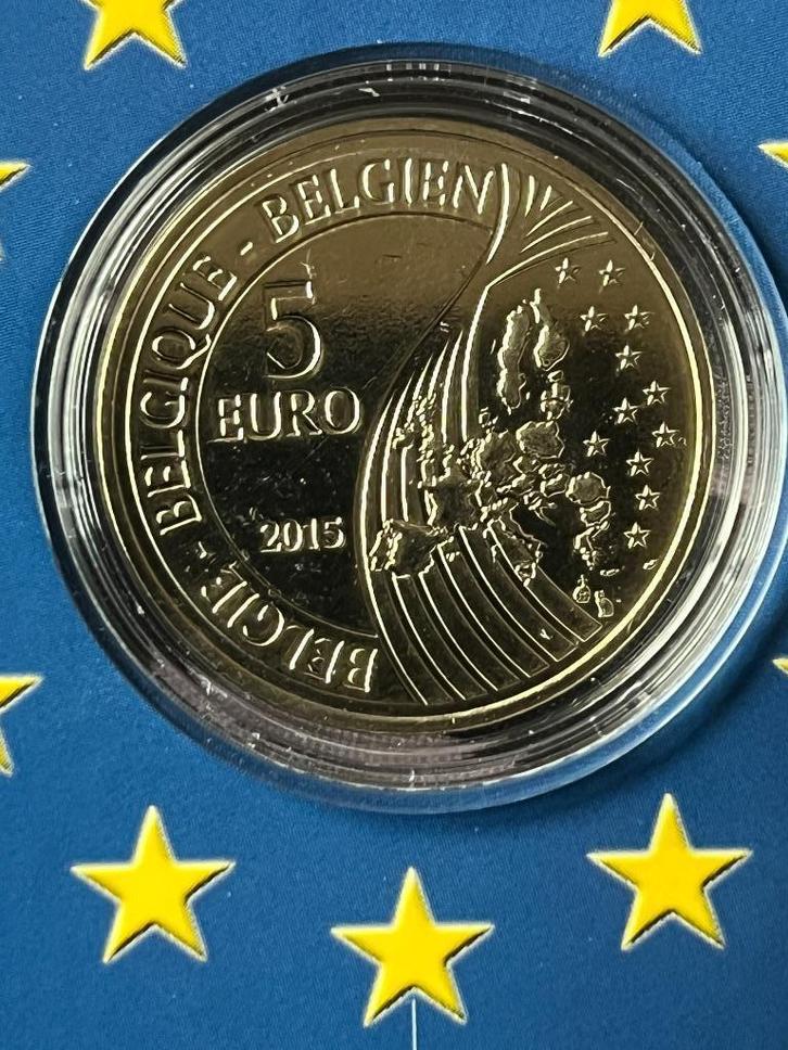 België 5 euro 2015 - Mons Culturele Hoofdstad Proof Quality, Postzegels en Munten, Munten | Europa | Euromunten, Setje, 5 euro
