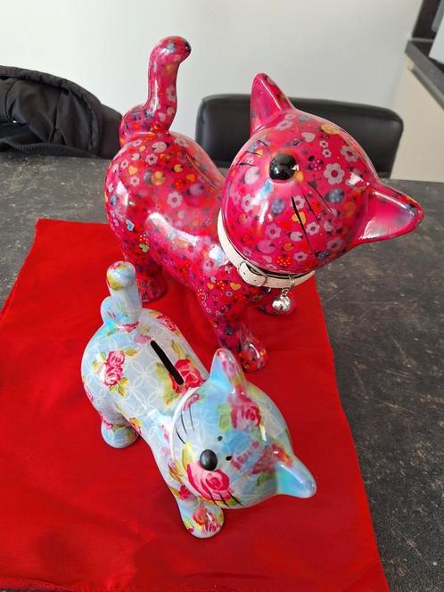 Colorful Pomme Pidou Cat Figurines – Decorative&Collectible, Verzamelen, Spaarpotten, Zo goed als nieuw, Ophalen of Verzenden