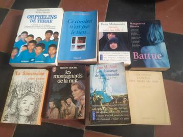 Lot de  8 Livres, romans et témoignages 