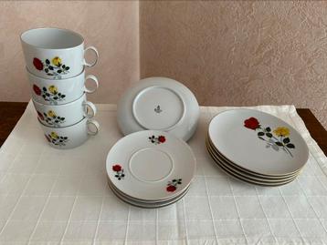 Service à café Bavaria Winterling – motif roses, Enlèvement, Utilisé, Porcelaine