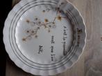 Très belle assiette décorative porcelaine liseré or 18 carat, Ophalen of Verzenden