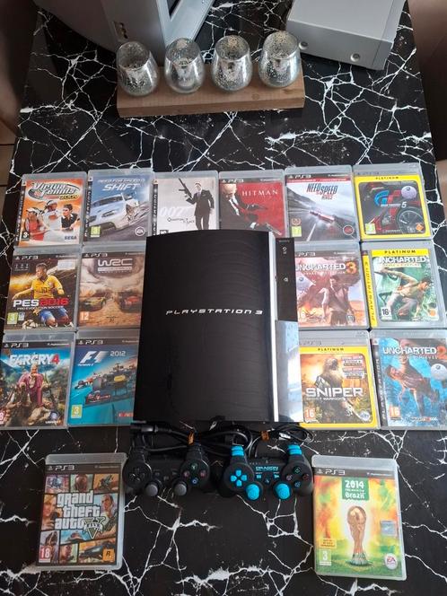 Sony PlayStation 3-console + 16 games + 2 controllers!, Games en Spelcomputers, Spelcomputers | Sony PlayStation 3, Zo goed als nieuw