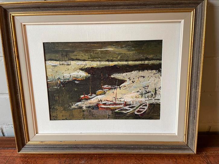 Leuk schilderij Rik Wesemael - Academie Dendermonde, Antiek en Kunst, Kunst | Schilderijen | Klassiek, Ophalen of Verzenden