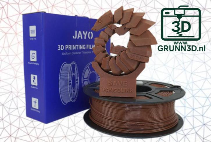JAYO Nieuwe 3D filament PETG Chocolade 1.75mm rol a 1,1 kilo, Computers en Software, 3D-printerbenodigheden, Nieuw, Verzenden