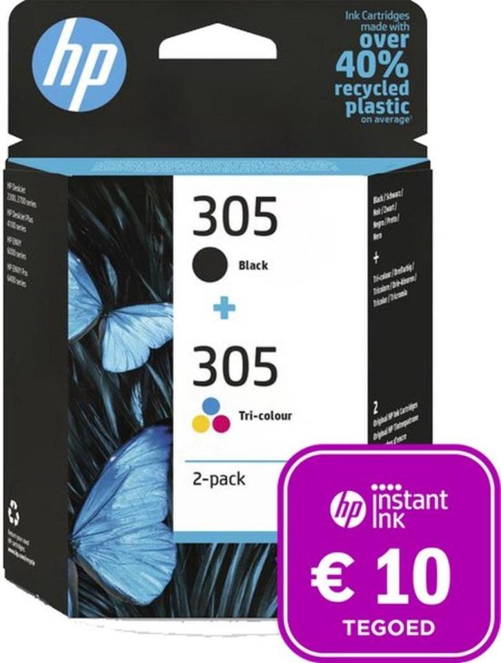 HP 305 - Inktcartridge - Origineel - Kleur en Zwart, Computers en Software, Printerbenodigdheden, Nieuw, Cartridge, Verzenden