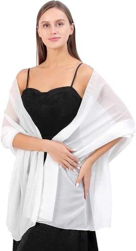 stola wit - stola chiffon, Kleding | Dames, Mutsen, Sjaals en Handschoenen, Nieuw, Sjaal, Ophalen of Verzenden