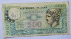 Italië 500 Lire 1974, Envoi, Italie