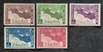 Belgique : COB 249/53 ** Barquettes 1927., Timbres & Monnaies, Timbres | Europe | Belgique, Gomme originale, Neuf, Sans timbre