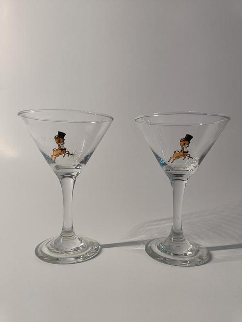 Millenium Babycham martiniglaasjes, Collections, Verres & Petits Verres, Comme neuf, Enlèvement ou Envoi