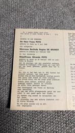 Familie - ongeval, Verzenden, Bidprentje