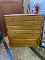 Meuble en  chêne H 132 130x35 tiroirs 27 x112, Enlèvement, Utilisé, Chêne