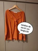 Blouse xandres 48, Kleding | Dames, Blouses en Tunieken, Bruin, Maat 46/48 (XL) of groter, Ophalen of Verzenden, Zo goed als nieuw