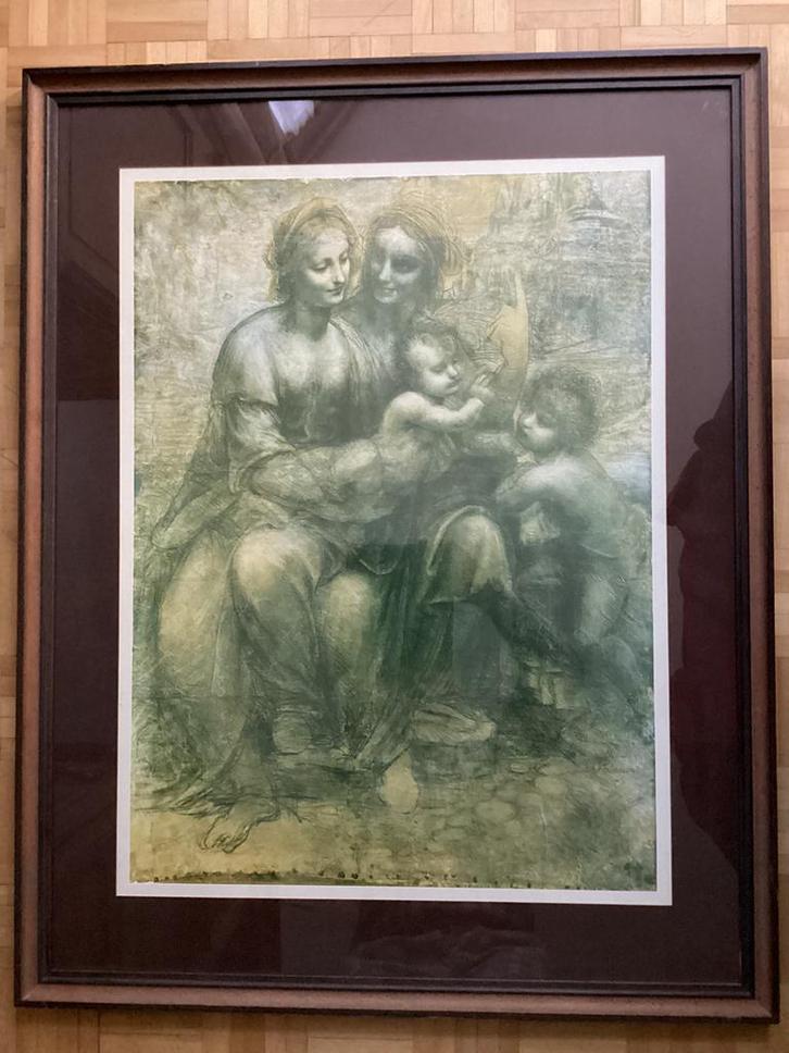 Leonardo da Vinci (1452-1519) St. Anna-cartoon, Antiek en Kunst, Kunst | Tekeningen en Fotografie, Ophalen of Verzenden