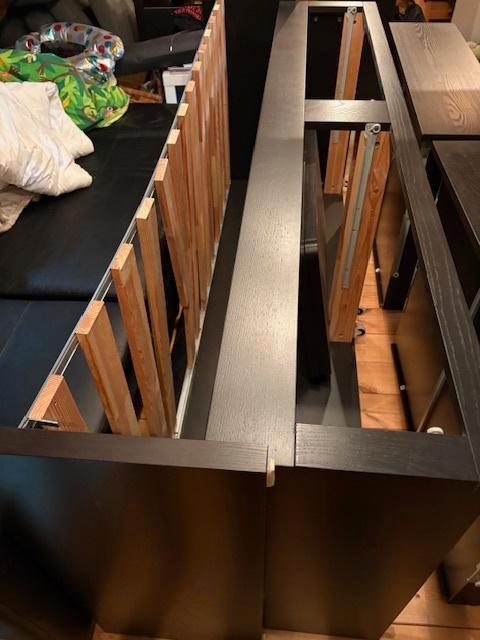 Ikea Flekke bedbank +2 lades- ZWART -80/160 x200 incl matras, Huis en Inrichting, Slaapkamer | Bedden, Gebruikt, Zwart, Ophalen