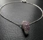 Ketting hanger roze kristal staal, Nieuw, Ophalen of Verzenden, Steen of Mineraal, Roze