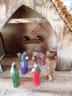 Vintage kerststal + kerstdecoratie, Diversen, Kerst, Ophalen, Gebruikt