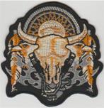 Buffalo Skull Feather Indian stoffen opstrijk patch embleem, Motos, Envoi, Neuf