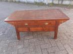 Antieke oude houten oosterse salontafel met laadjes, Ophalen