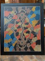3 grote werken op doek Aboriginal art, Ophalen
