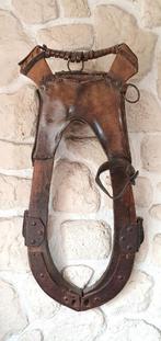 Collier de cheval d'antan (d'1m) authentique, en bois & cuir, Enlèvement