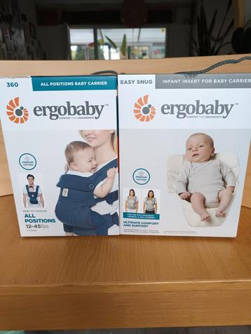 Ergo baby draagzak plus baby insert beschikbaar voor biedingen