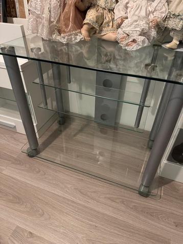 Glazen tv meubel, Huis en Inrichting, Ophalen
