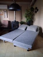 Slaapbank grijs stof 190x140cm, Maison & Meubles, Enlèvement, Tissus