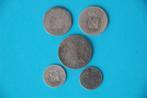 Leopold II : 5 oude ZILVEREN munten, Zilver, Zilver, Verzenden, Setje