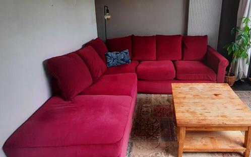 Bordeaux hoekzetel, Huis en Inrichting, Zetels | Complete zithoeken, Gebruikt, Stof, Ophalen