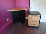 Hoekbureau met ladeblok met vier lades, Huis en Inrichting, Bureaus, Ophalen, Gebruikt, Bureau