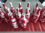 Vaasjes/flesjes in rood en wit, Huis en Inrichting, Minder dan 50 cm, Glas, Zo goed als nieuw, Ophalen
