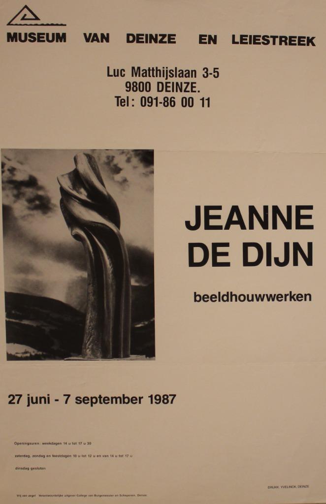 JEANNE DE DIJN beeldhouwwerken 1987 AFFICHE DEINZE, Verzamelen, Posters, Ophalen of Verzenden